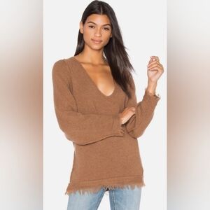 Free People | Irresistable V Fringe Sweater Pullover Soft Top Terracotta, Size S